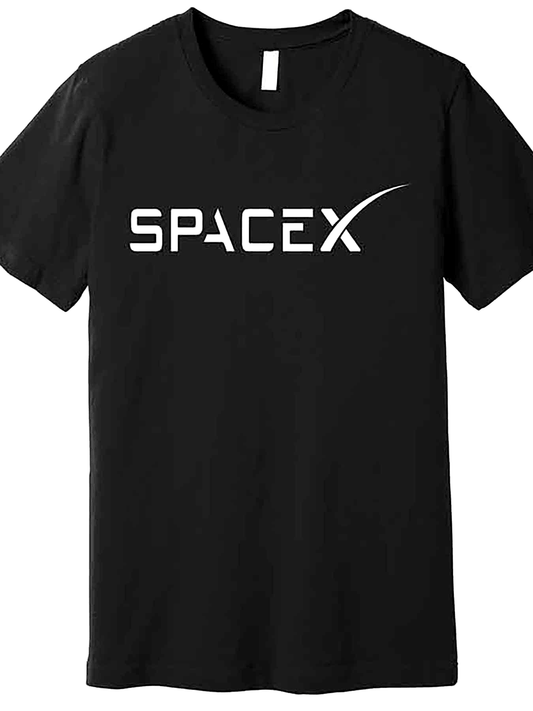 Space X Classic Logo Premium T-Shirt 230750 funny Men'S Short Sleeve Graphic T-shirt Collection black AA