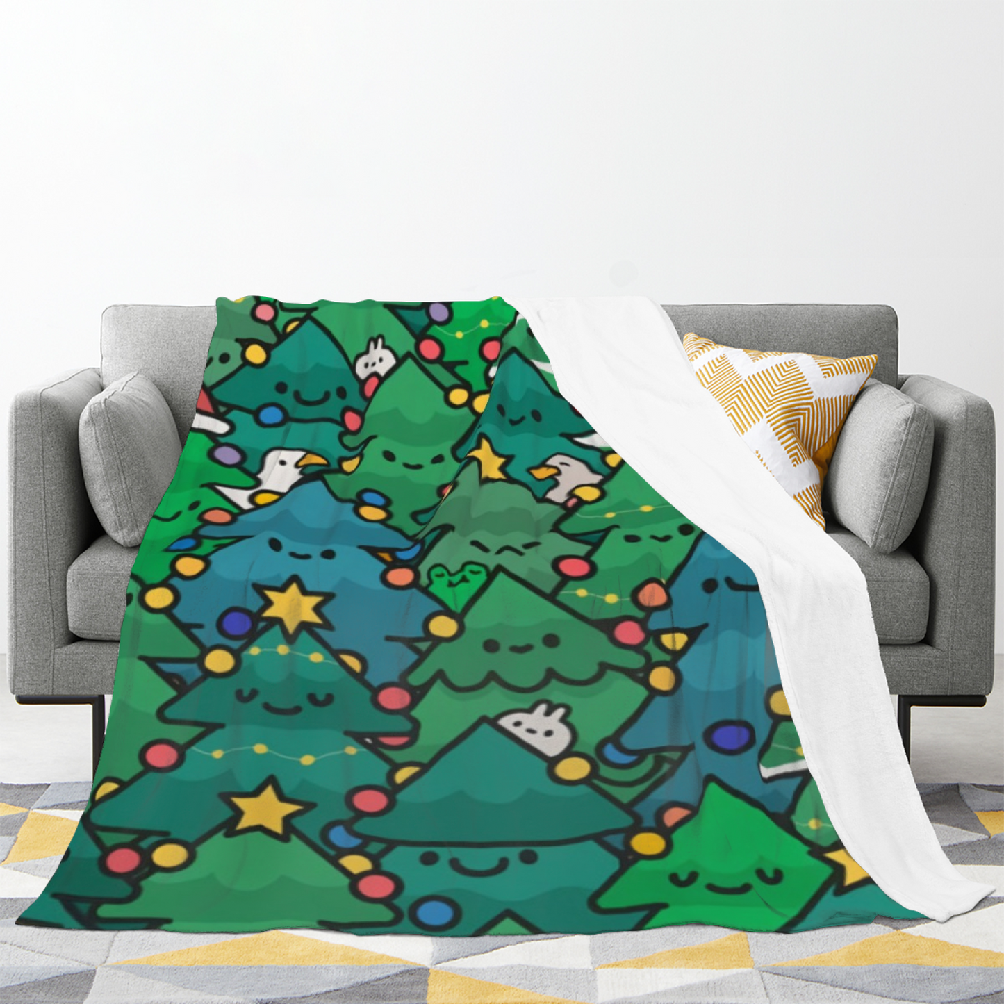 Colorful Artistic Pattern Throw Blanket ¨C Modern Cozy Home Decor Blanket
