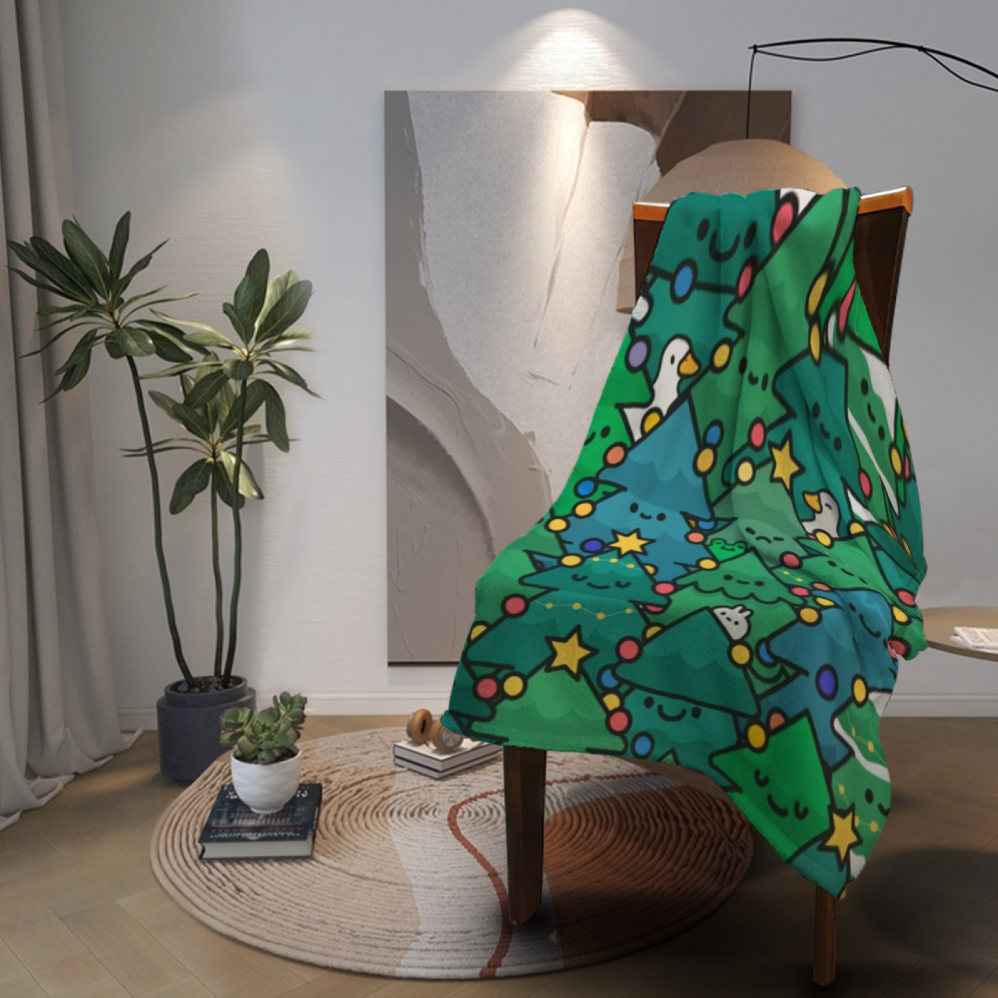 Colorful Artistic Pattern Throw Blanket ¨C Modern Cozy Home Decor Blanket
