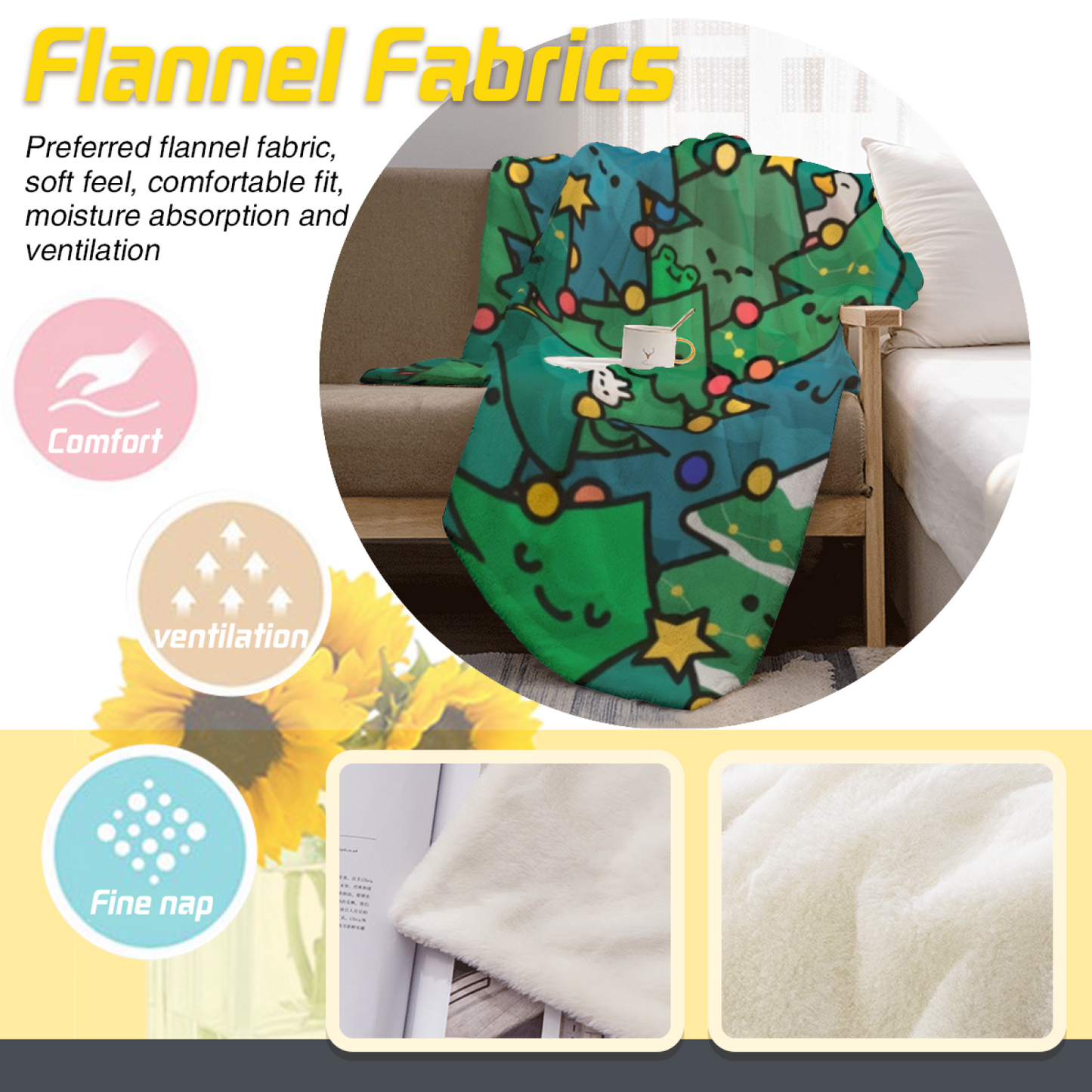Colorful Artistic Pattern Throw Blanket ¨C Modern Cozy Home Decor Blanket