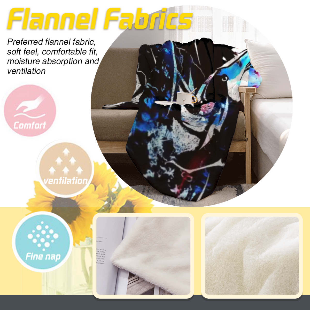 Enchanted Harbor Soft Flannel Blanket in Dusty Lilac