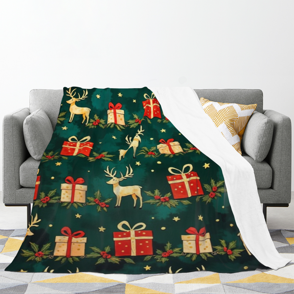 Aurora Daydream Inspired Flannel Sofa Throw ¨C Soft Neutral Palette