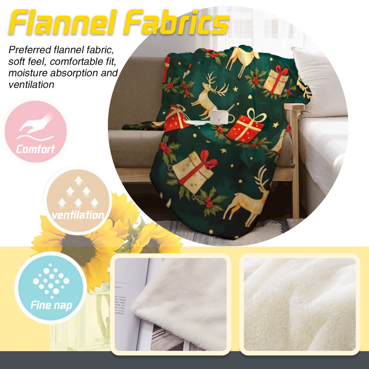 Aurora Daydream Inspired Flannel Sofa Throw ¨C Soft Neutral Palette