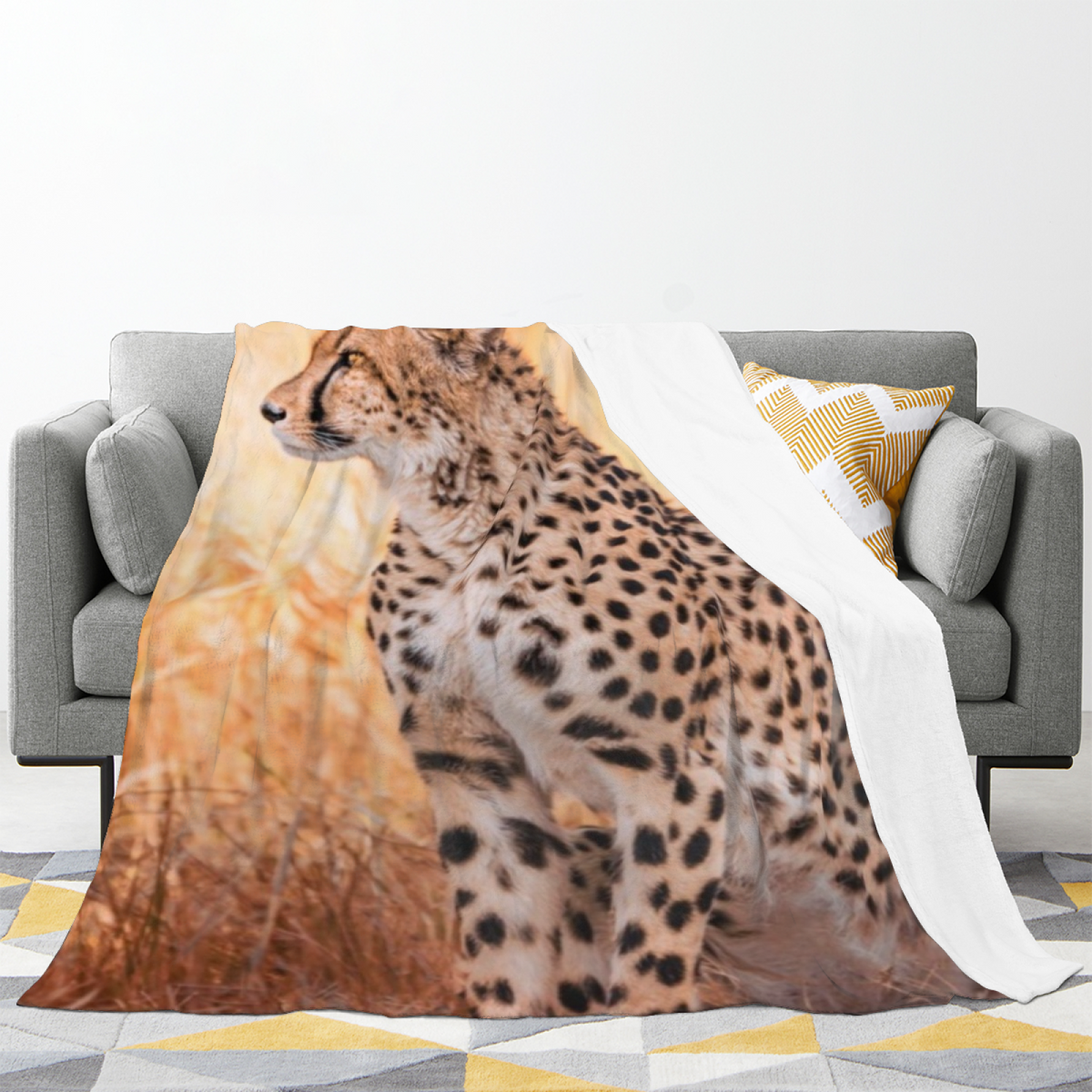 Soft Minimalist Plush Flannel Throw ¨C Cinnamon Wonder Collection