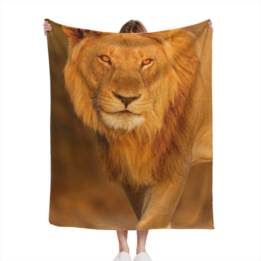 Electric & Nectar Playful Graphic Plush Flannel Throw
