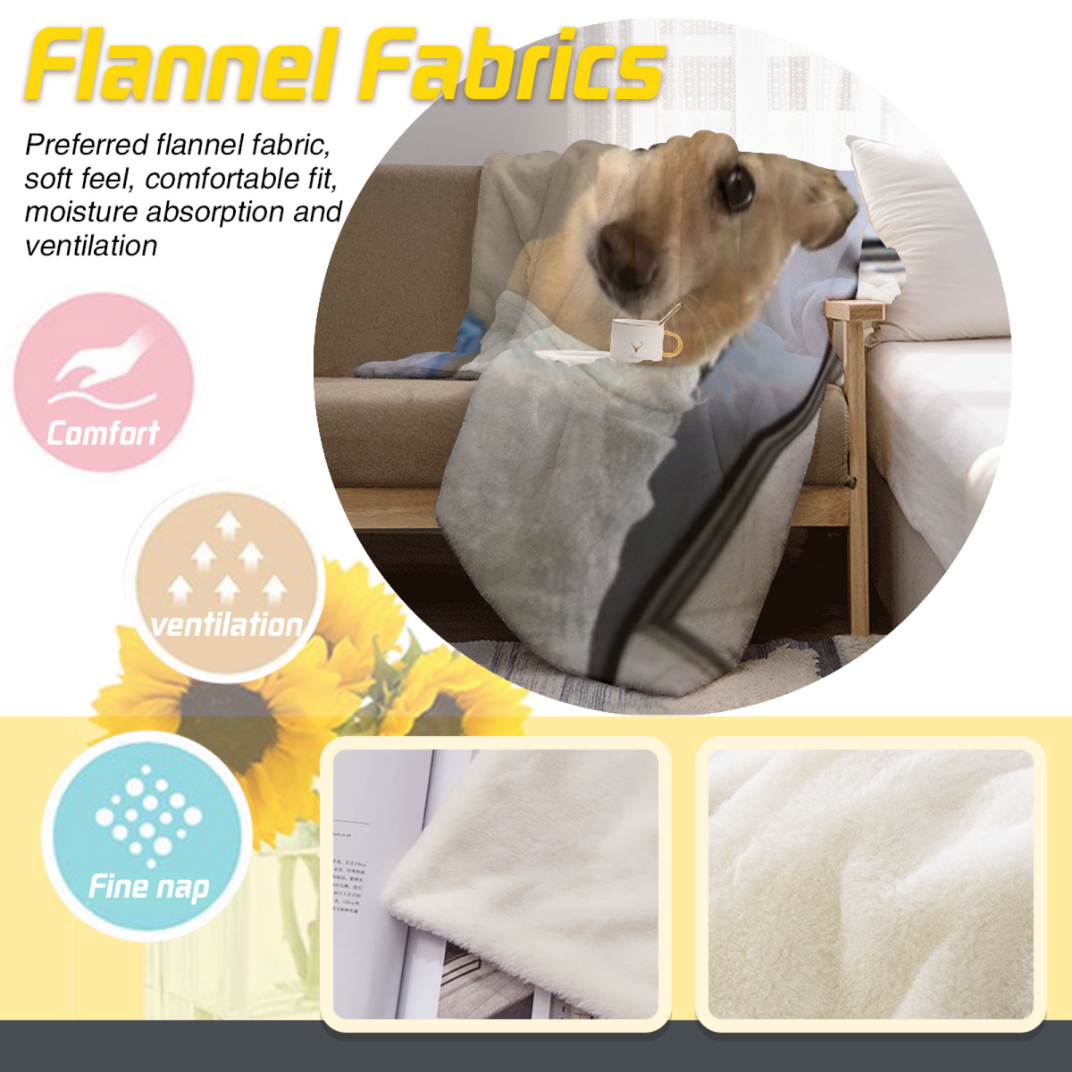 Pastel Multicolor Whimsical Decor Plush Flannel Throw ¨C Mossy Wonder Edition