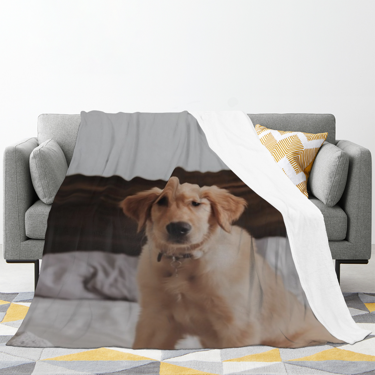 Pebble Story Contemporary Pattern Lightweight Flannel Throw
