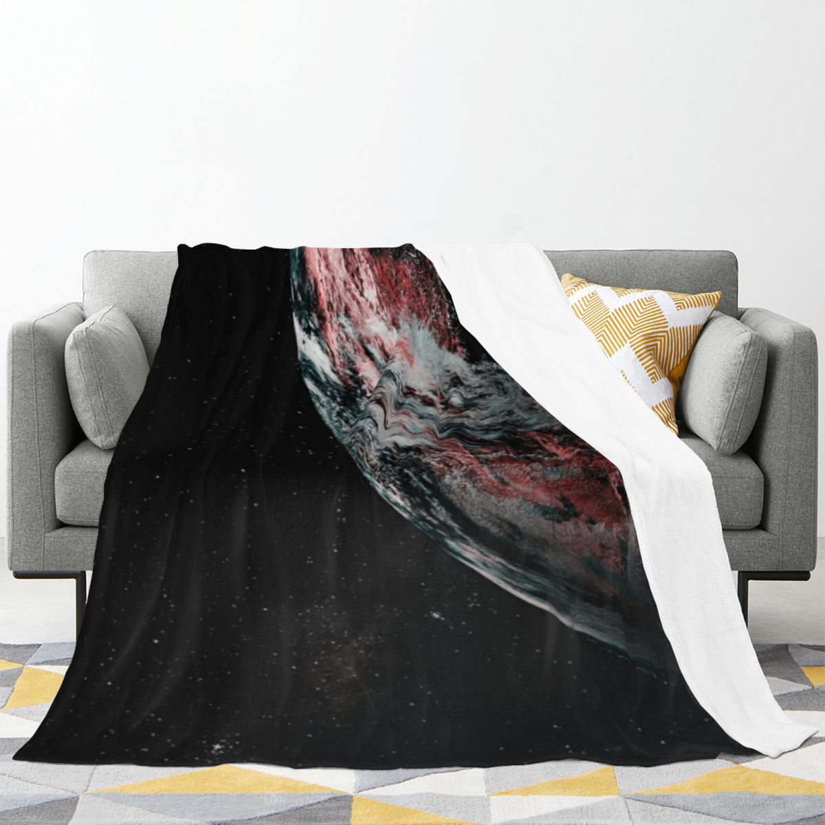 Breezy Breeze Soft Neutral Art Decorative Flannel Blanket