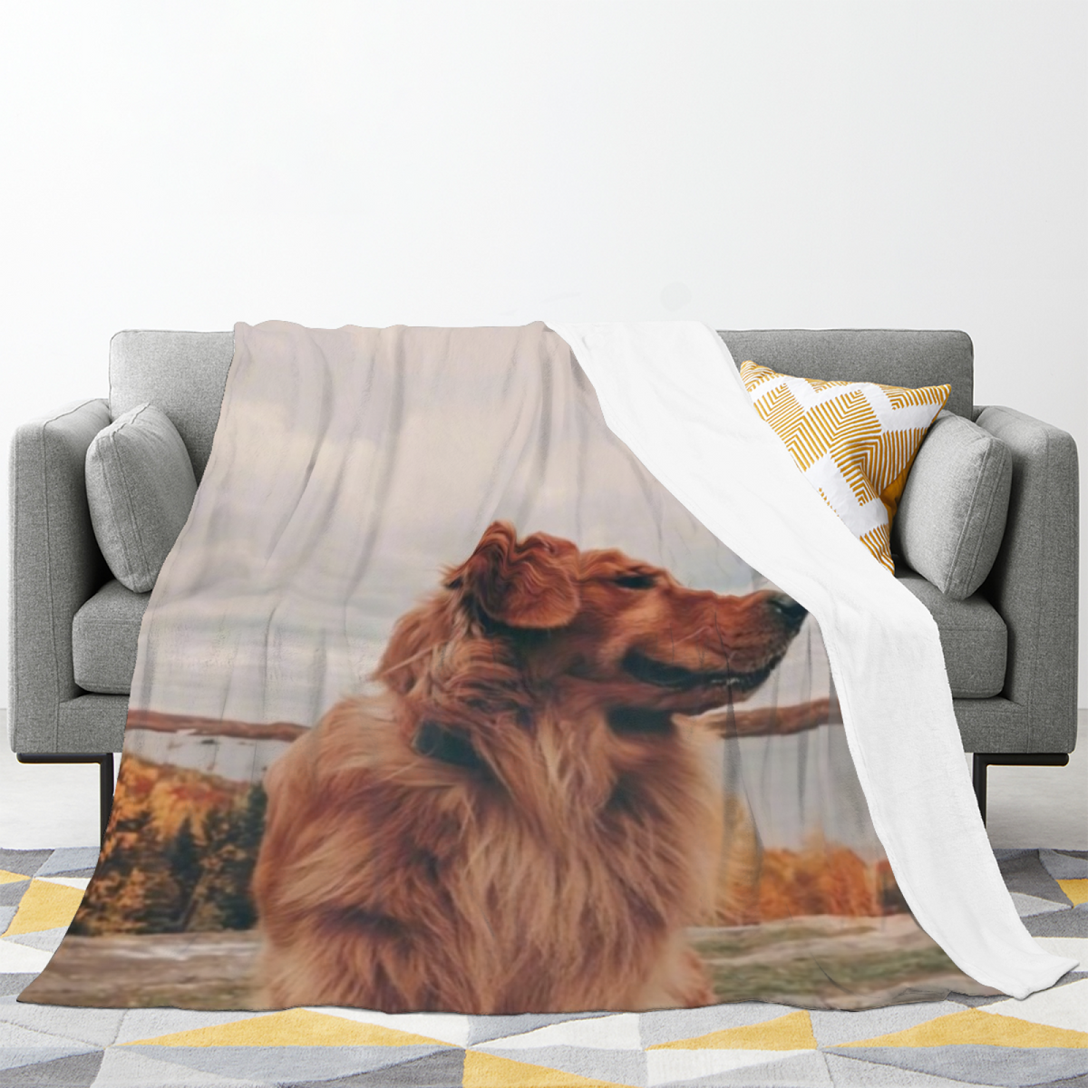 Pastel Multicolor Whimsical Decor All-Season Flannel Blanket ¨C Electric Lantern Edition