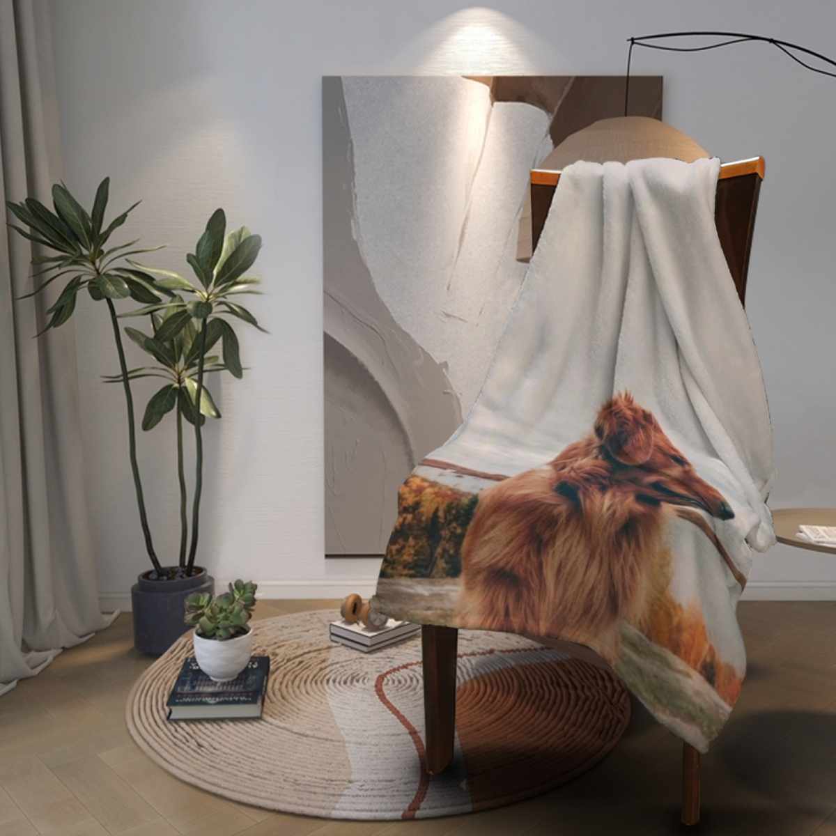 Pastel Multicolor Whimsical Decor All-Season Flannel Blanket ¨C Electric Lantern Edition