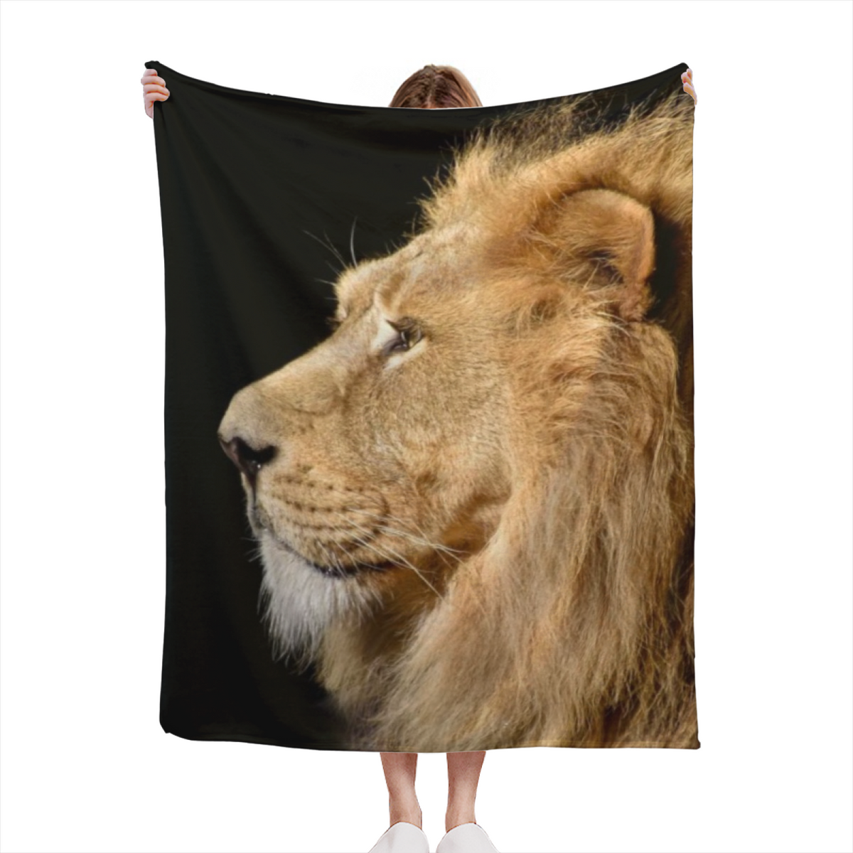 Earthy Multicolor Golden Glow Plush Flannel Throw