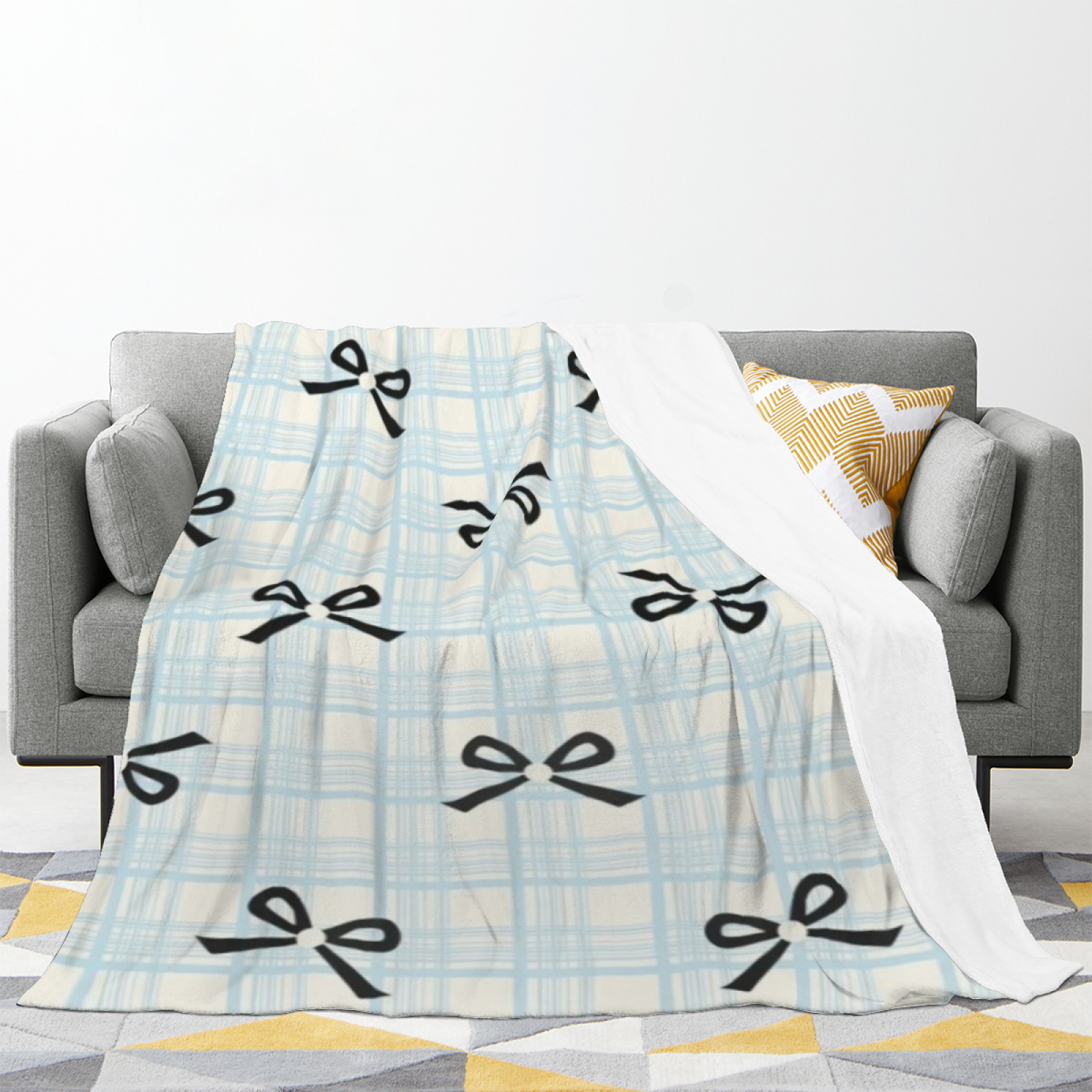 Ivory Terracotta Horizon Decorative Flannel Blanket