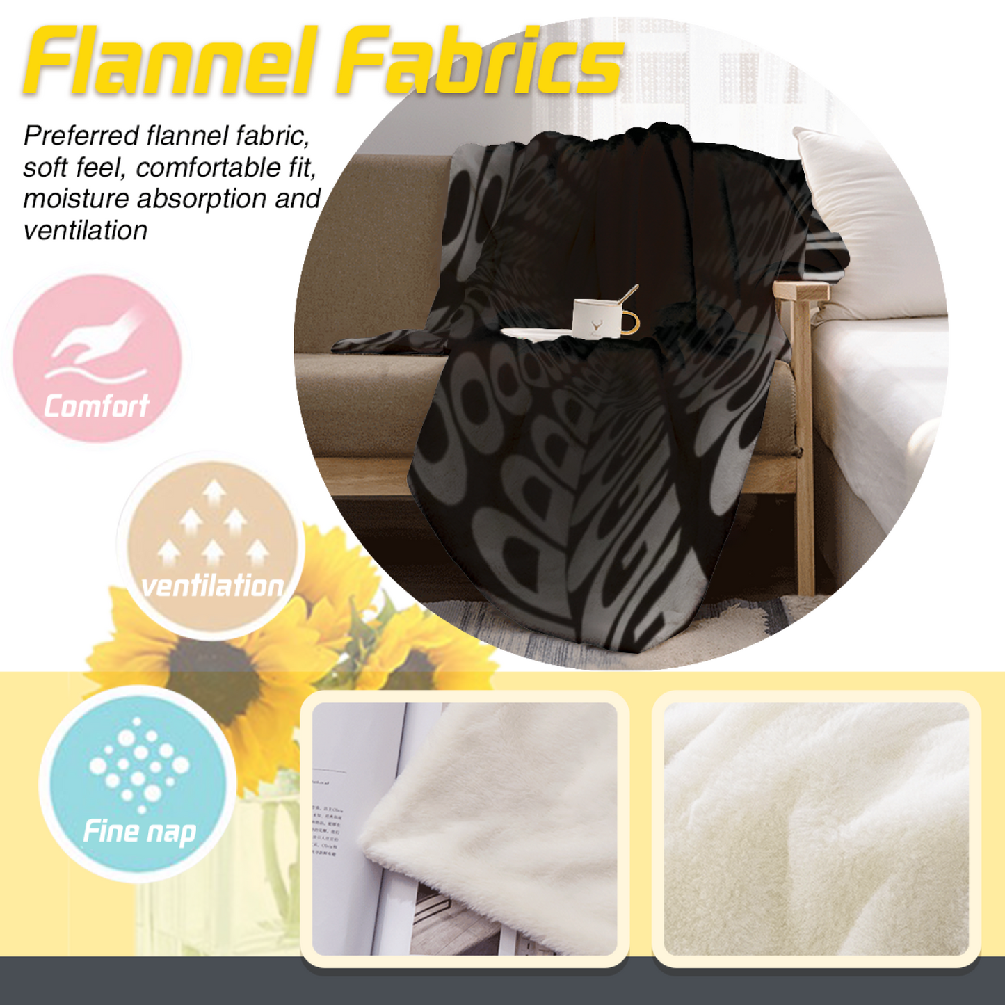 Abstract Artistic Throw Blanket ¨C Modern Colorful Printed Cozy Home Blanket