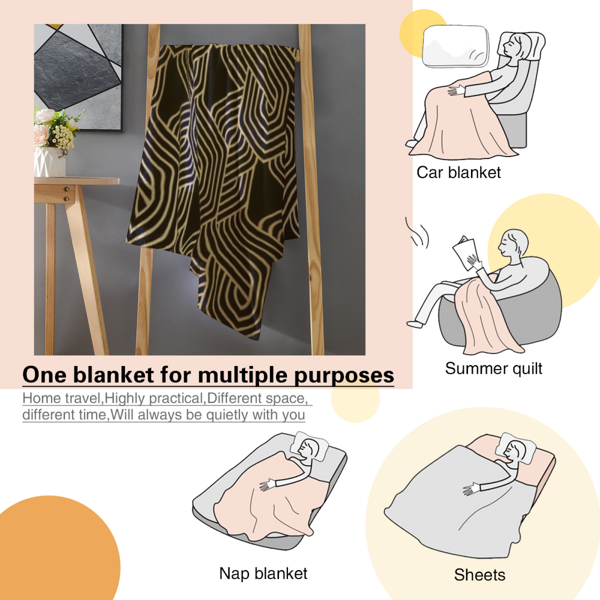 Orchard Hearth Soft Flannel Blanket in Soft Neutral
