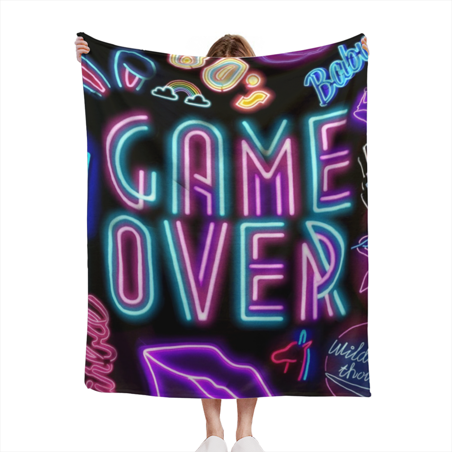 Contemporary Colorful Throw Blanket ¨C Abstract Printed Decorative Home Blanket