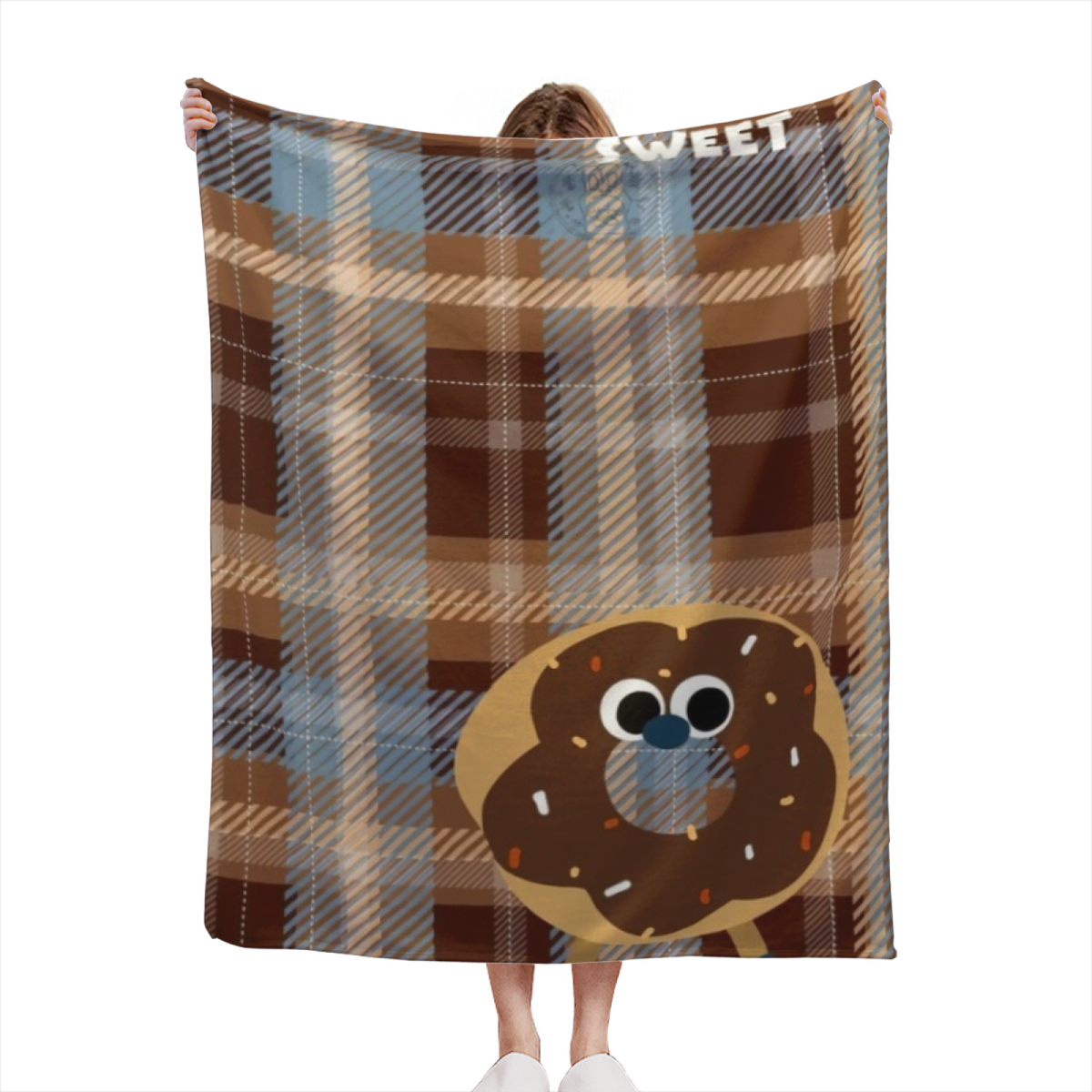 Moonlit Kaleidoscope Earthy Multicolor Bohemian Plush Flannel Throw