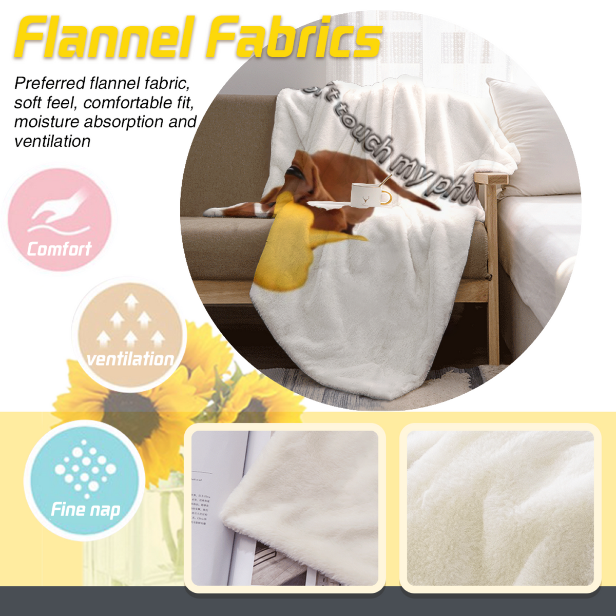Earthy Neutral Copper Horizon Soft Flannel Blanket ¨C Contemporary Pattern