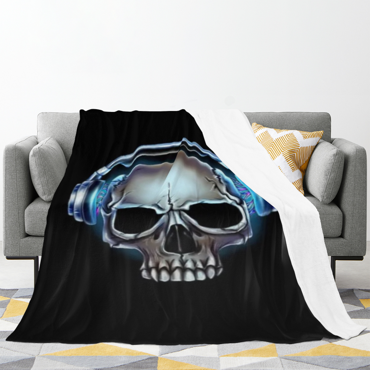 Flannel Throw Blanket with Harvest Lantern Cozy Cottage Artwork