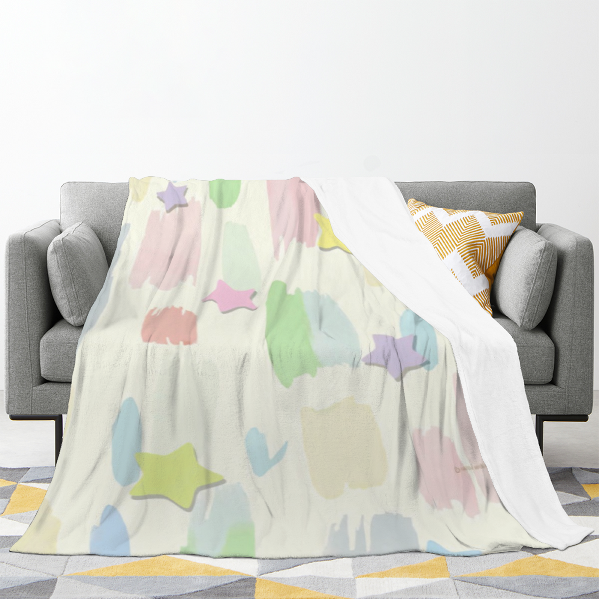 Decorative Flannel Blanket with Burnished Grove Cozy Cottage Artwork