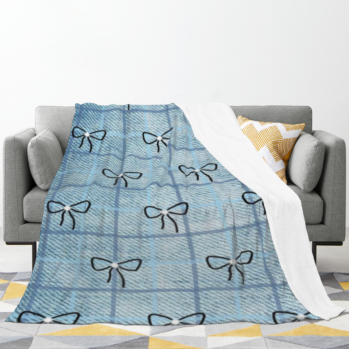 Orchid Odyssey Soft Neutral Modern Plush Flannel Throw