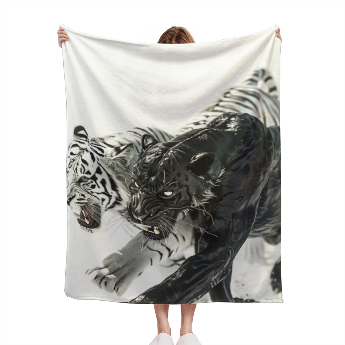 Decorative Soft Neutral Solstice Glow Flannel Throw Blanket