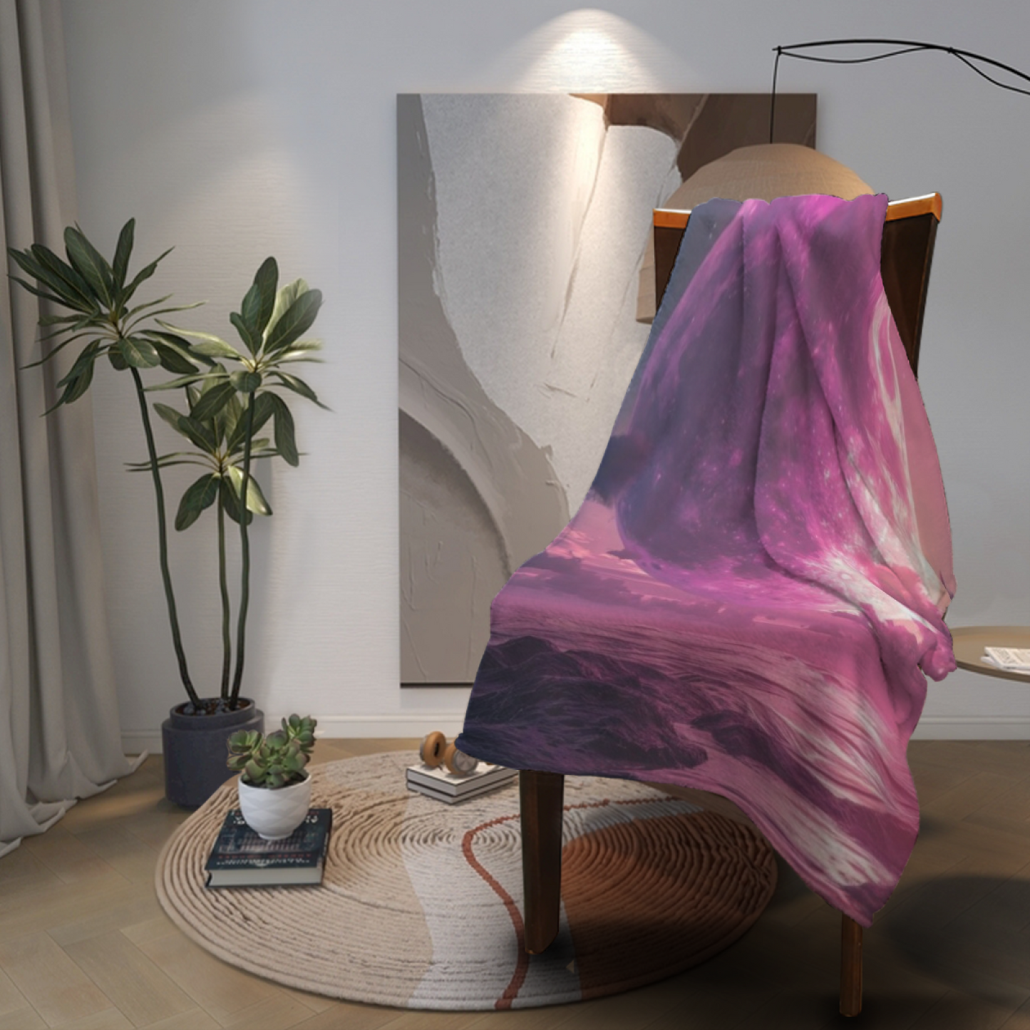Abstract Contemporary Throw Blanket ¨C Stylish Graphic Printed Cozy Blanket