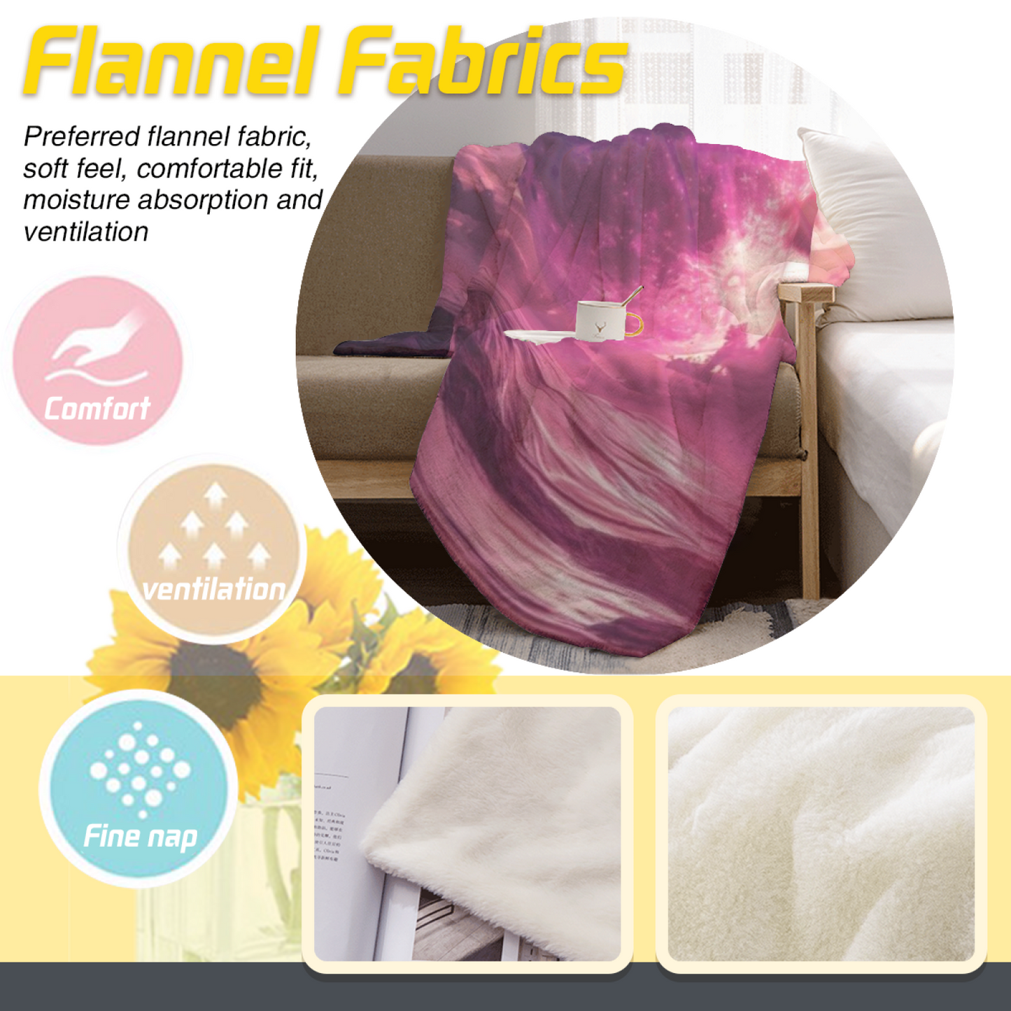 Abstract Contemporary Throw Blanket ¨C Stylish Graphic Printed Cozy Blanket