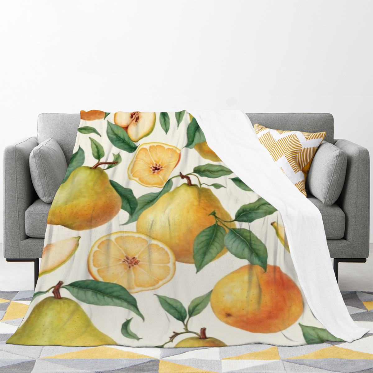 Soft Minimalist Plush Flannel Throw ¨C Watercolor Meadow Collection