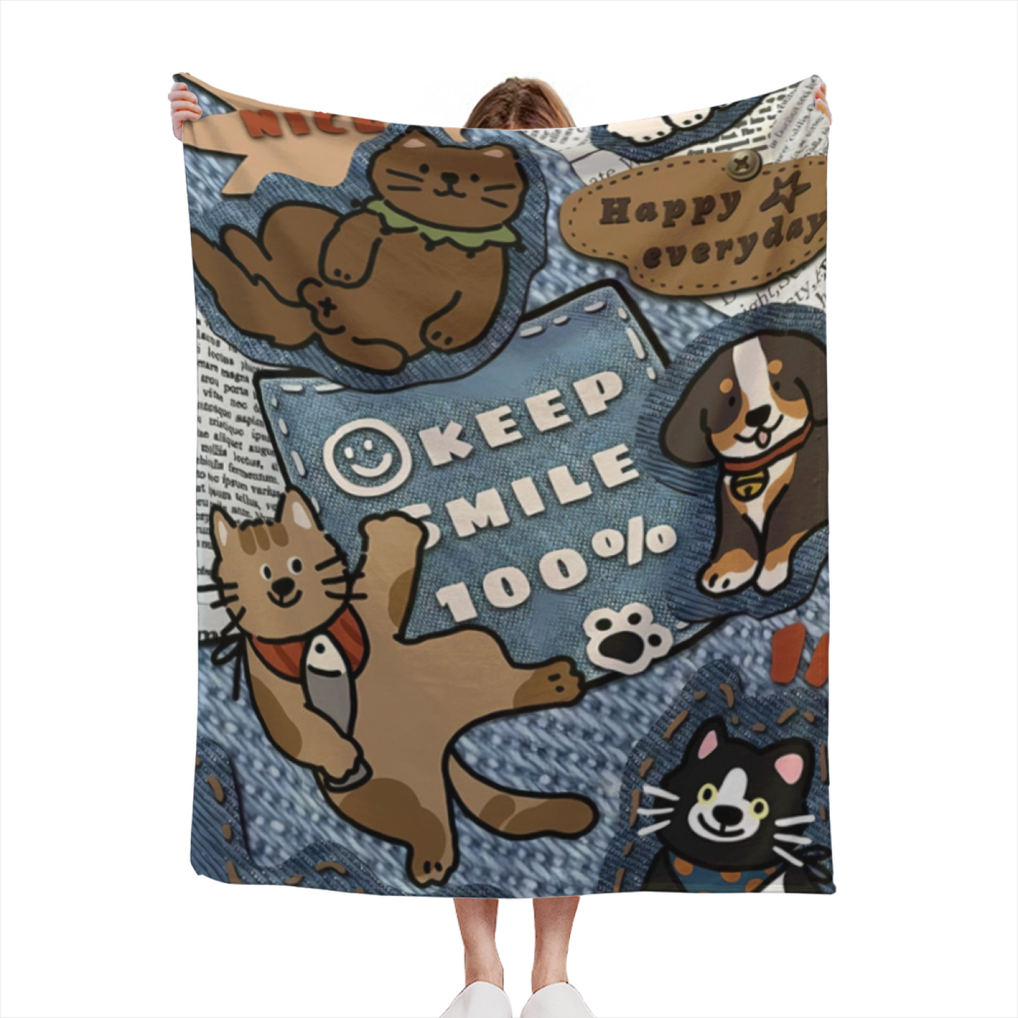 Artistic Pattern Throw Blanket ¨C Contemporary Colorful Graphic Design