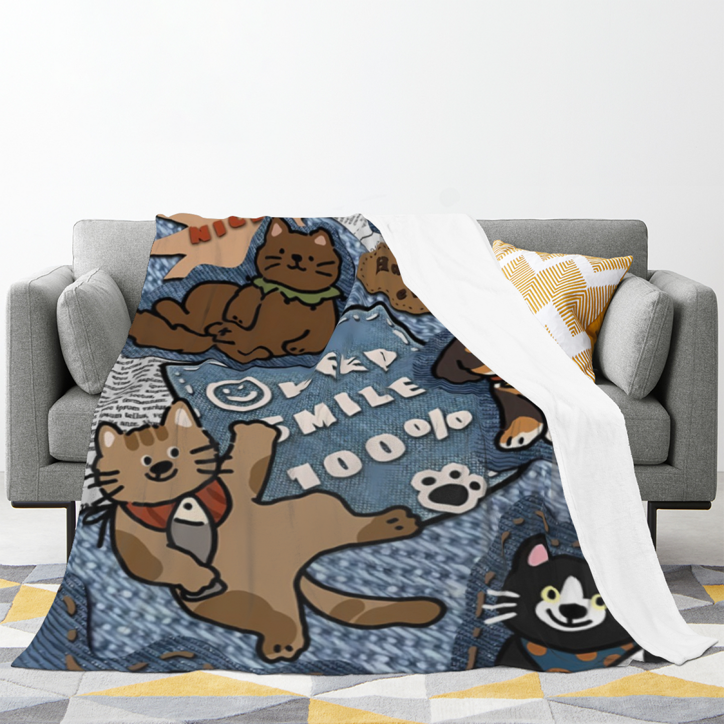 Artistic Pattern Throw Blanket ¨C Contemporary Colorful Graphic Design