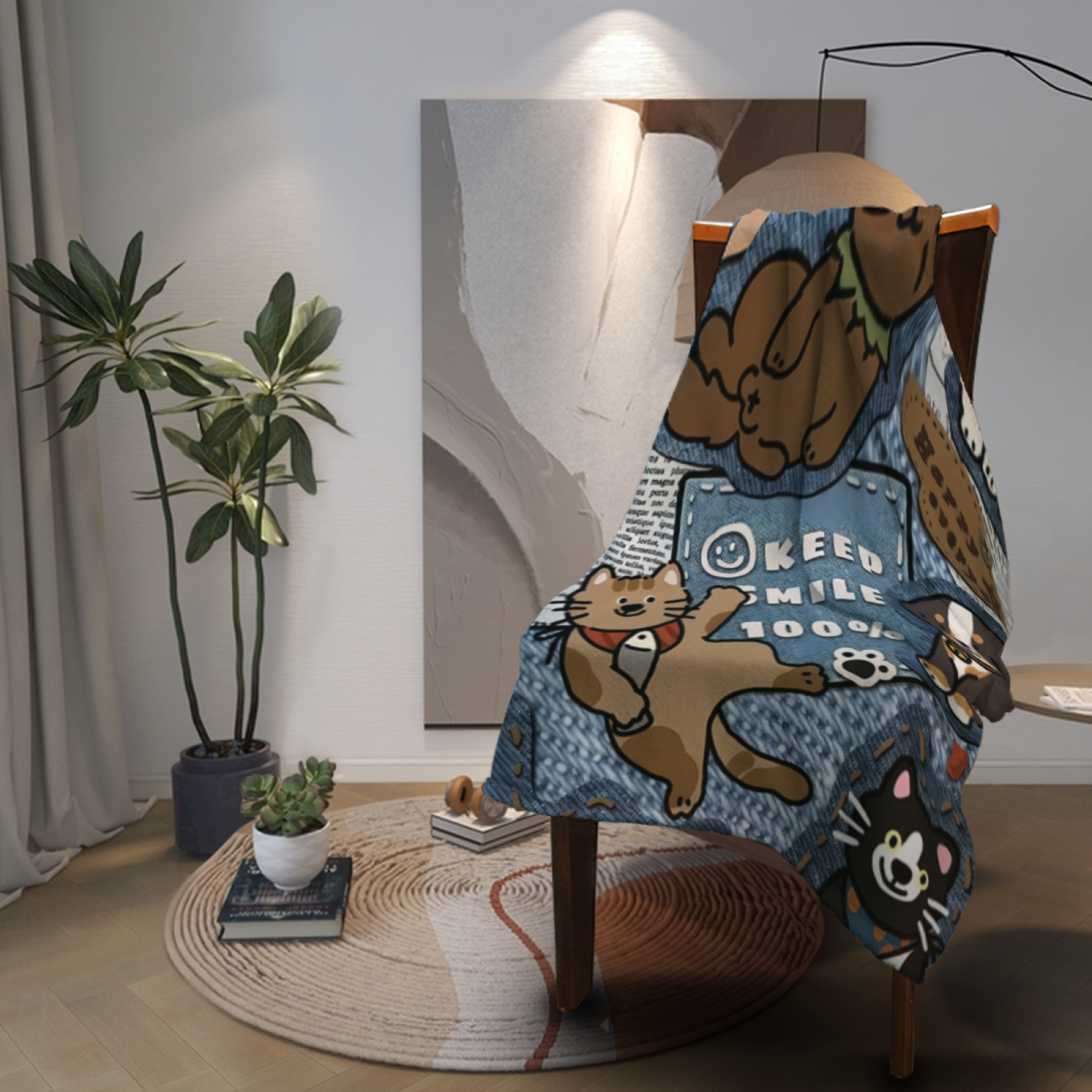 Artistic Pattern Throw Blanket ¨C Contemporary Colorful Graphic Design