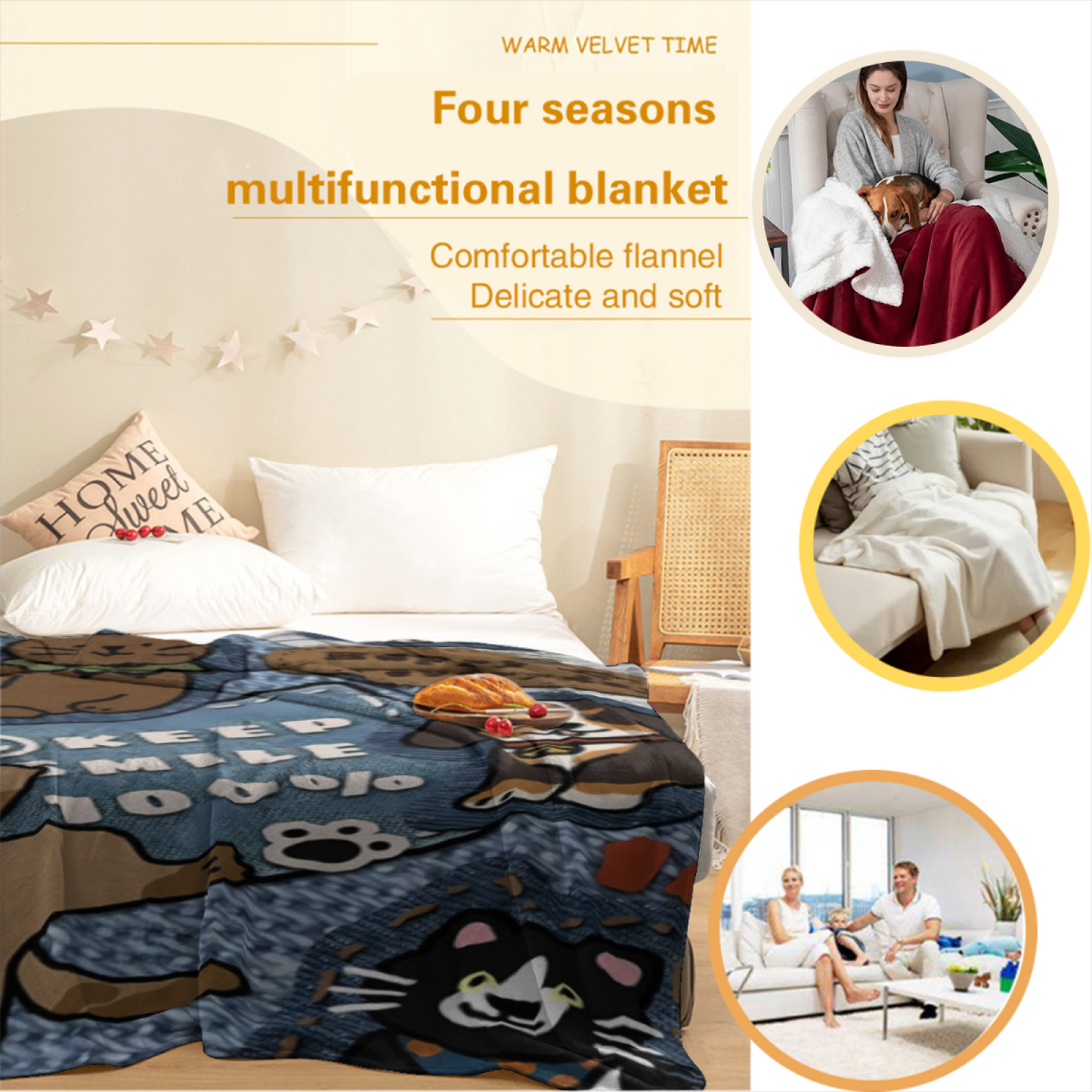 Artistic Pattern Throw Blanket ¨C Contemporary Colorful Graphic Design