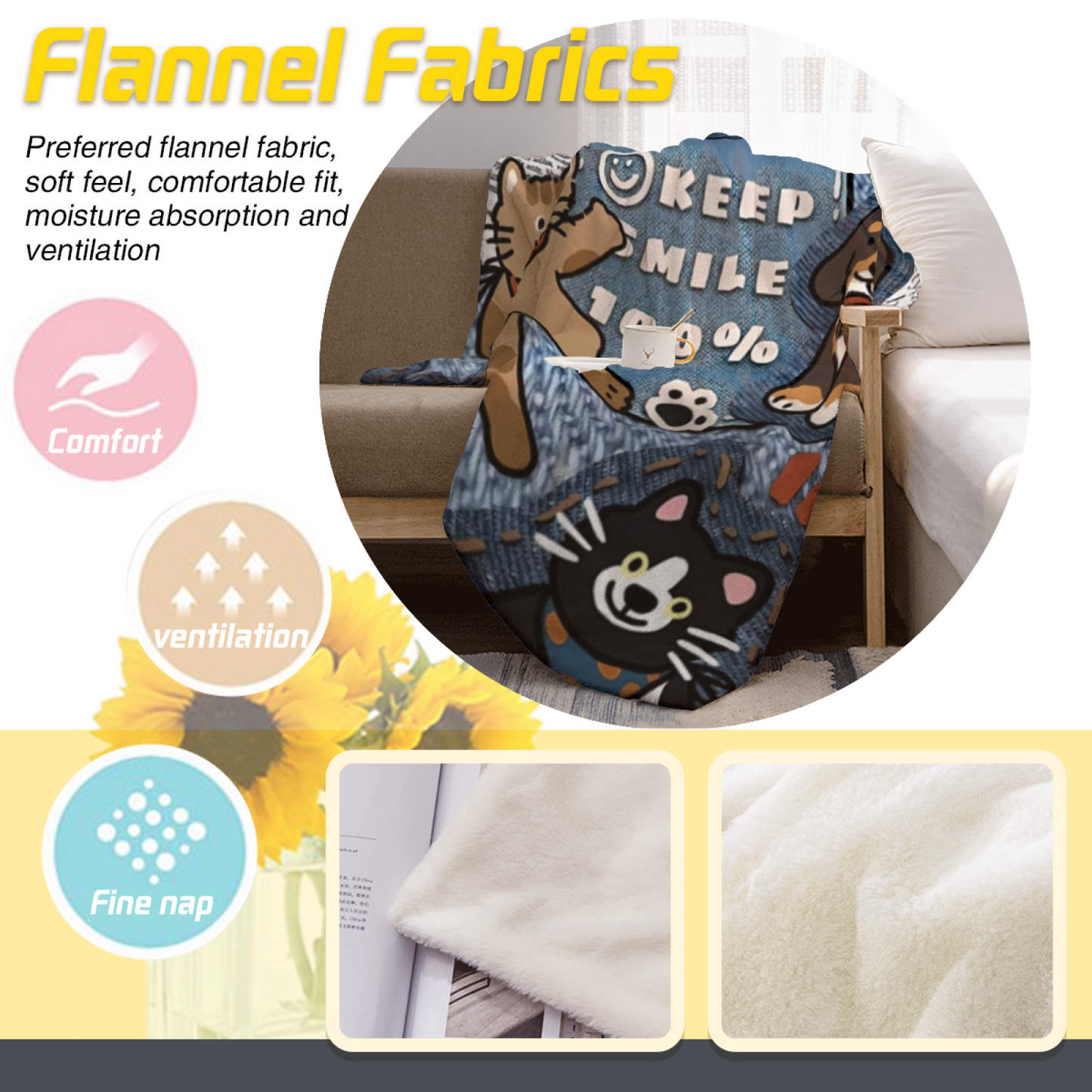 Artistic Pattern Throw Blanket ¨C Contemporary Colorful Graphic Design