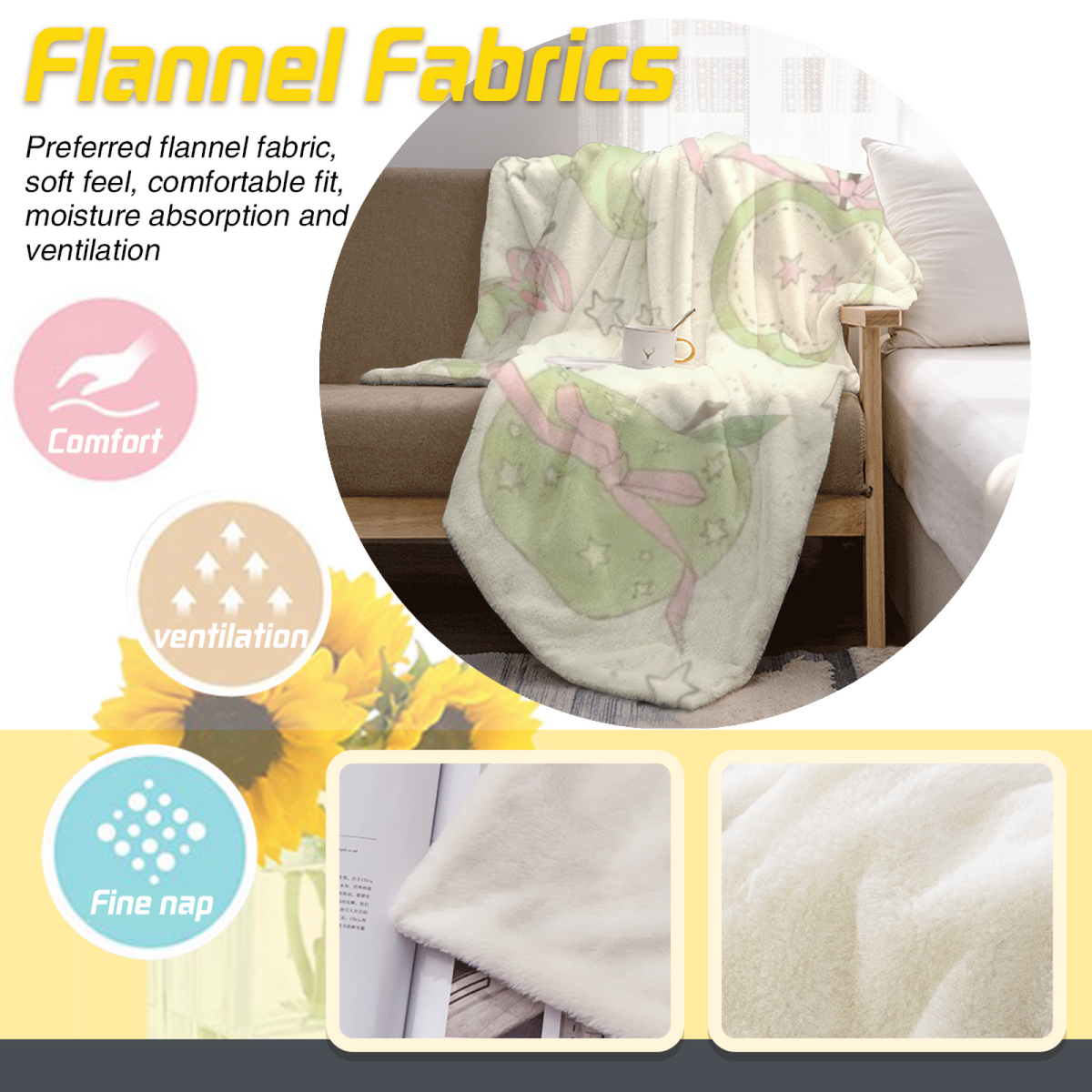 Radiant Carnival Home Accent Soft Flannel Blanket ¨C Warm Coral