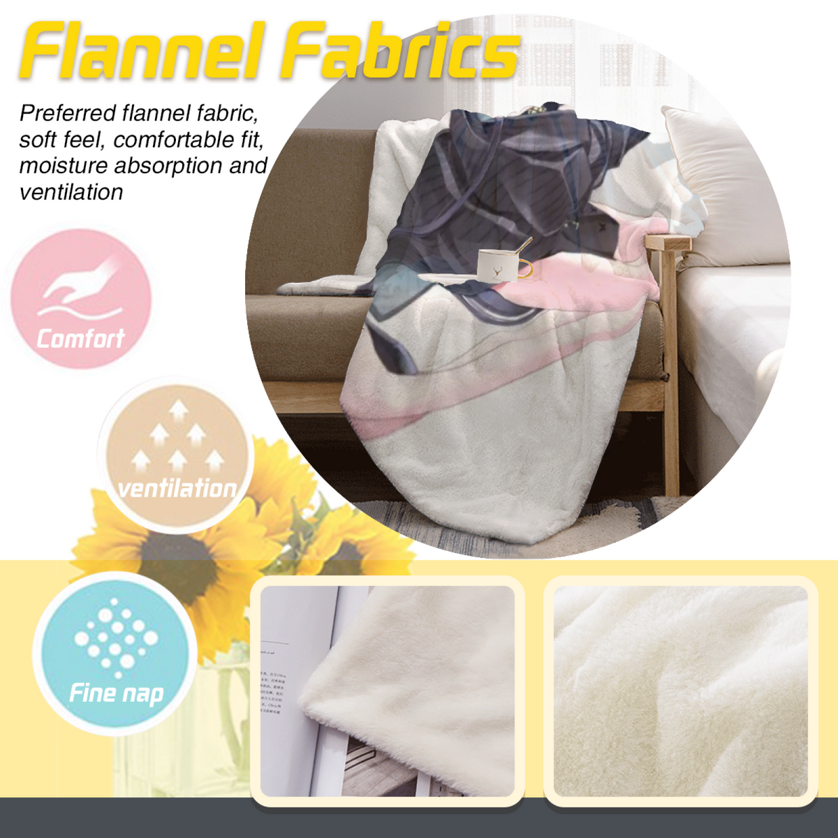 Copper Orchard Soft Flannel Blanket in Dusty Lilac