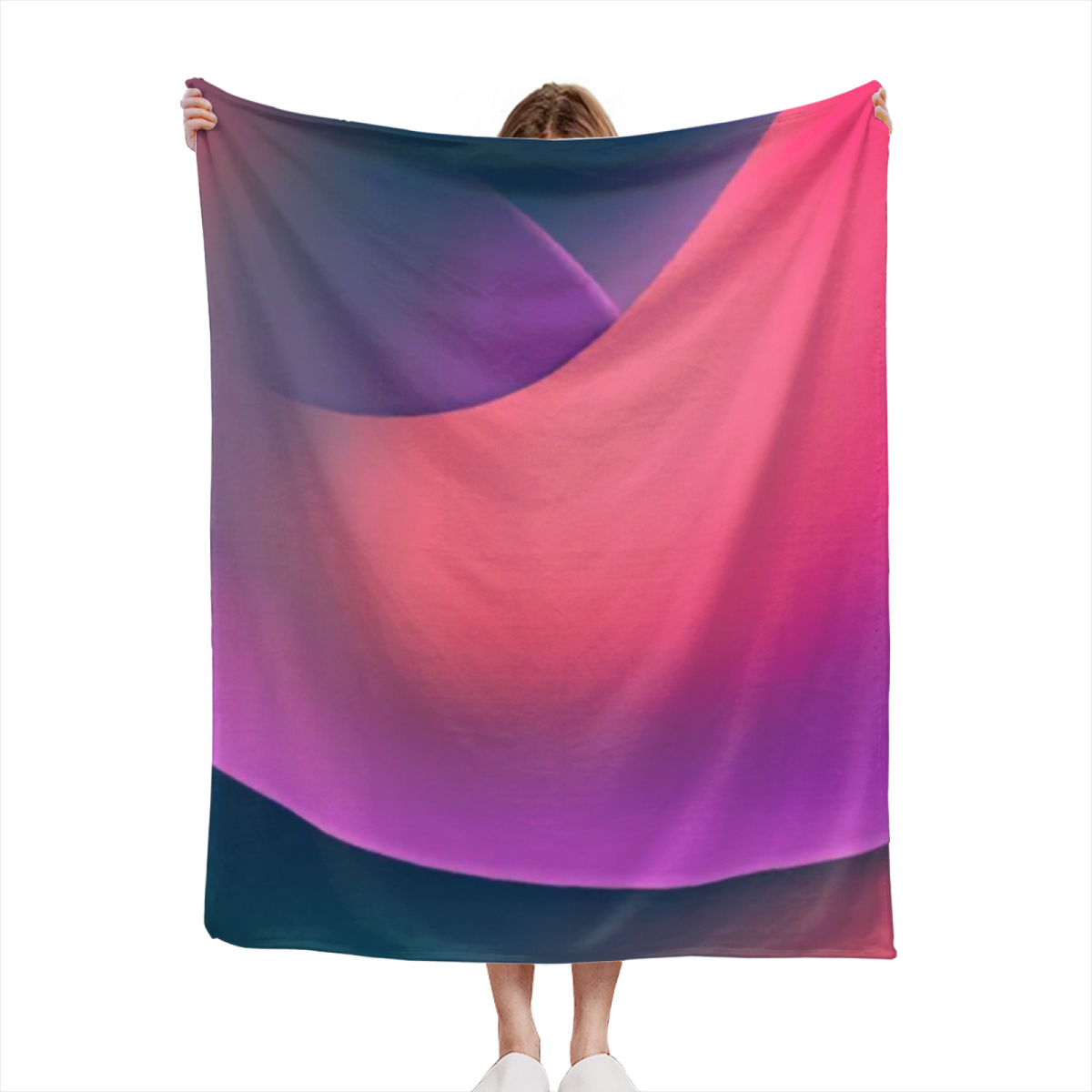 Pastel Multicolor Whimsical Decor All-Season Flannel Blanket ¨C Gilded Fable Edition