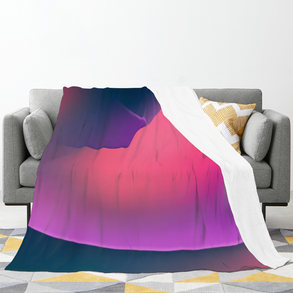 Pastel Multicolor Whimsical Decor All-Season Flannel Blanket ¨C Gilded Fable Edition