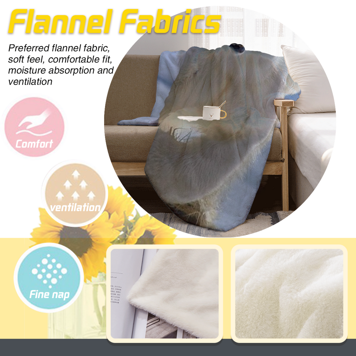 Orchid Tapestry Modern Pattern Plush Flannel Throw
