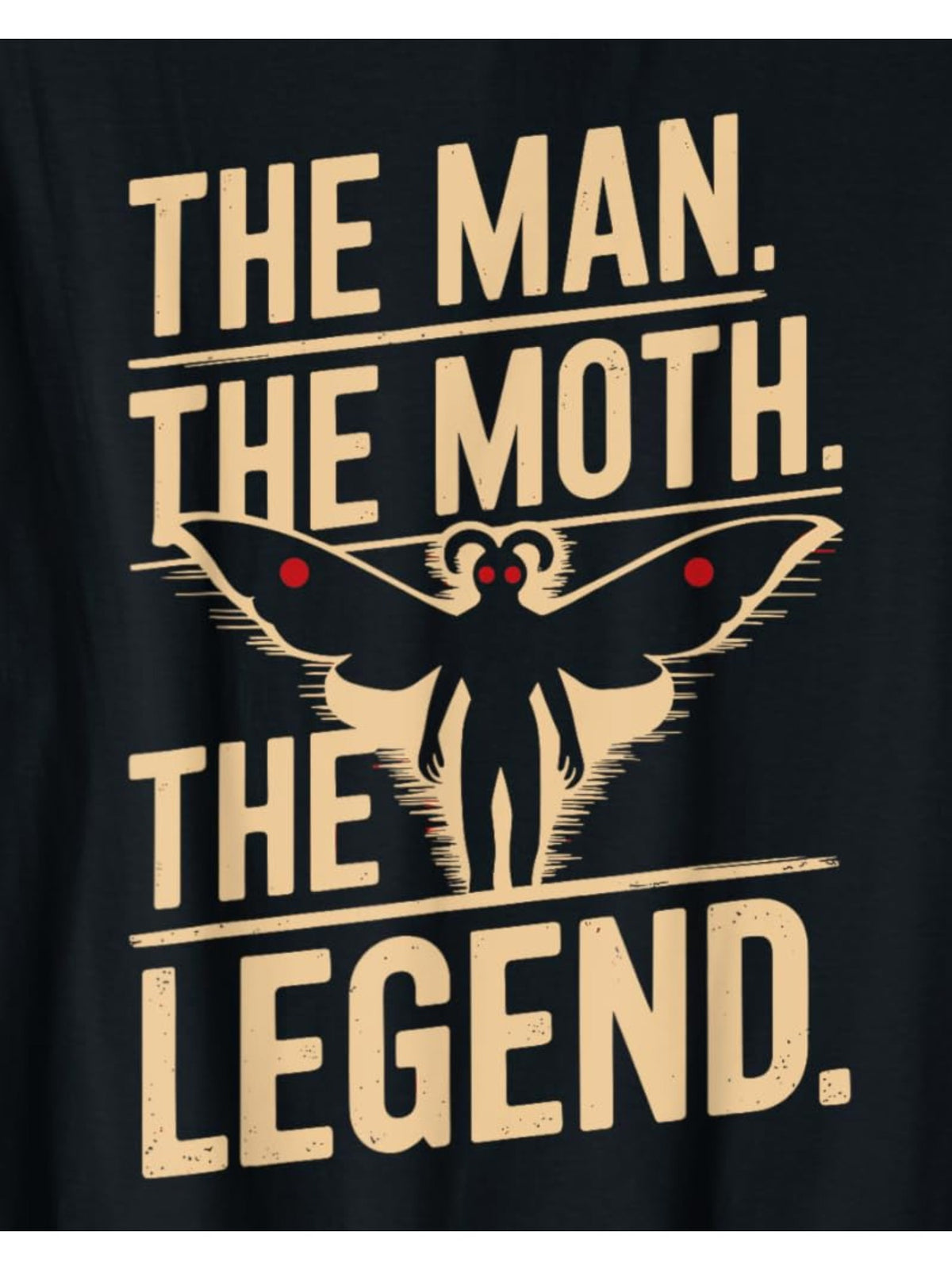 The Man The Moth Vintage Insect Art Moths Legend Retro Trendy Printed T-shirt, Men'S Casual and Comfortable T-shirt Summer, Men'S Short-sleeved Top for Everyday Activities Birthday Gift to Men