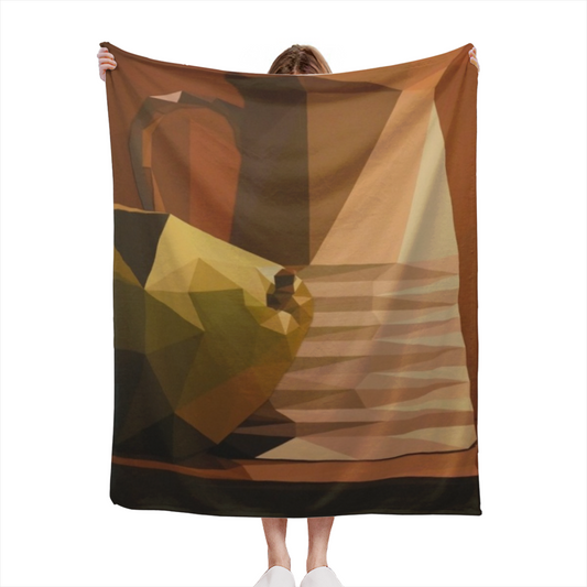 Desert Tapestry Rich Multicolor Modern Art Decorative Flannel Blanket