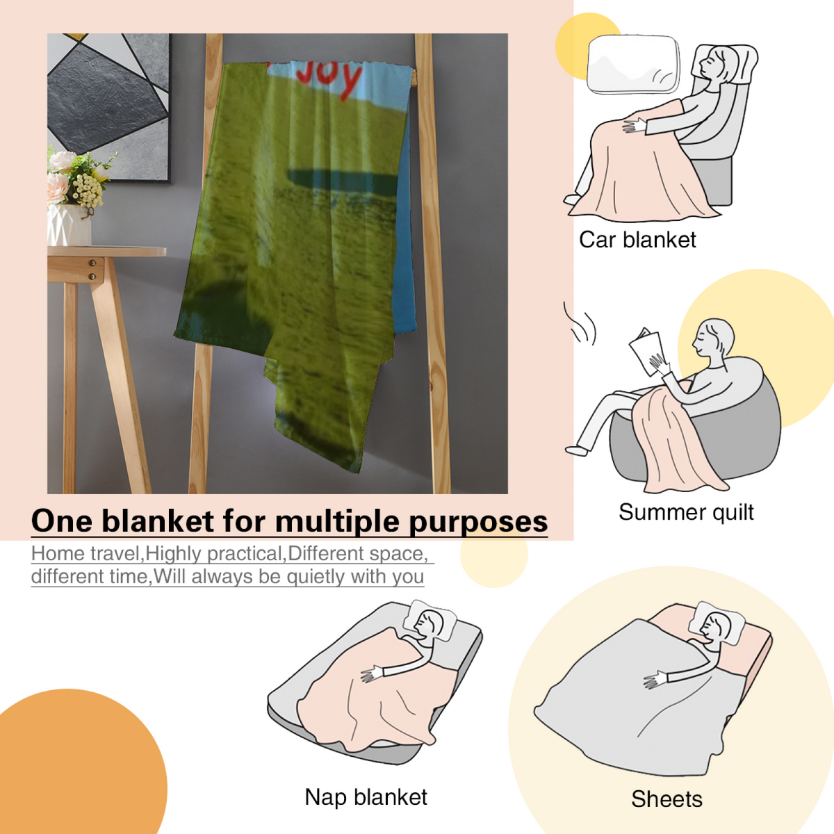 Flannel Throw Blanket with Cinnamon Sonnet Cozy Cottage Artwork