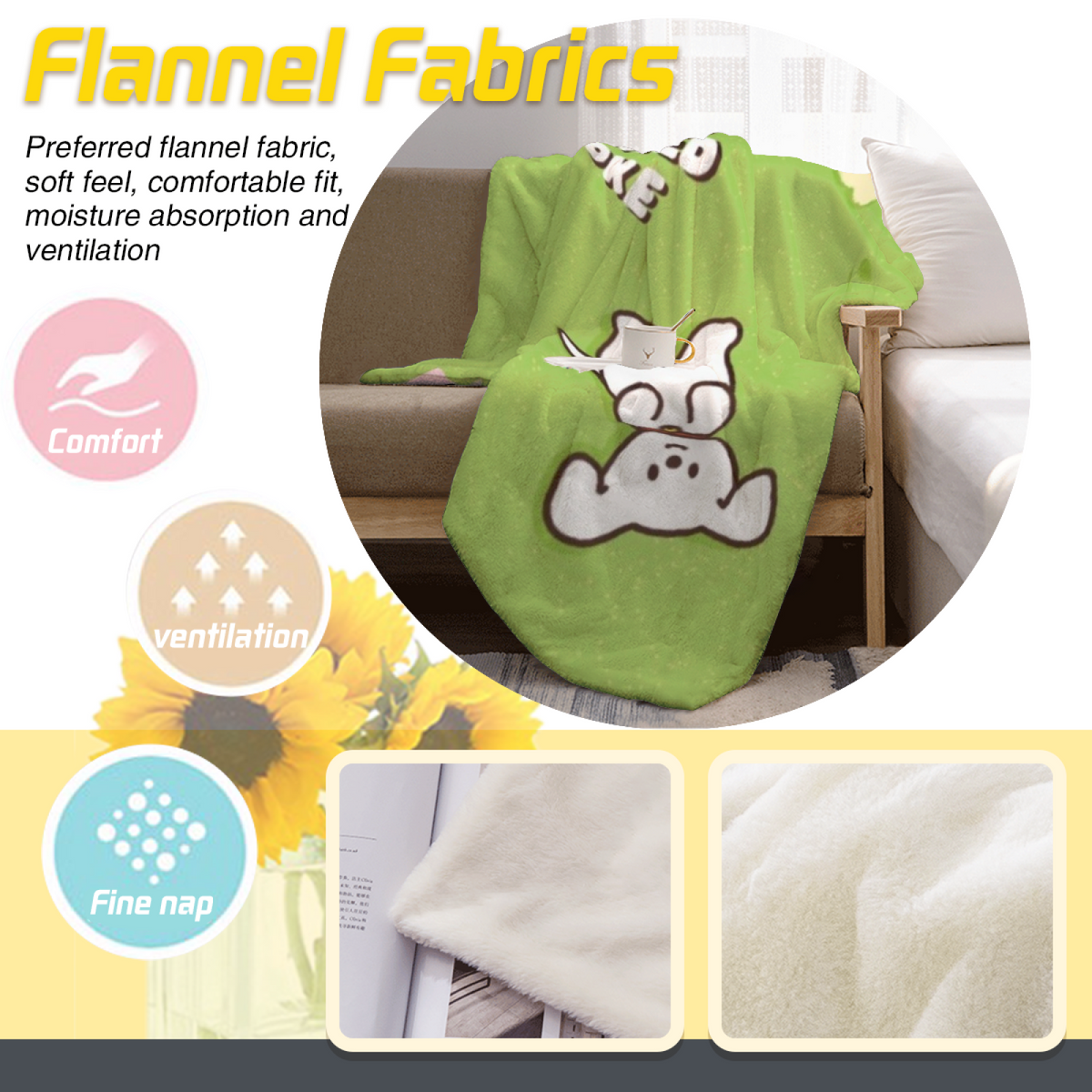 Flannel Throw Blanket with Radiant Sanctuary Cozy Cottage Artwork