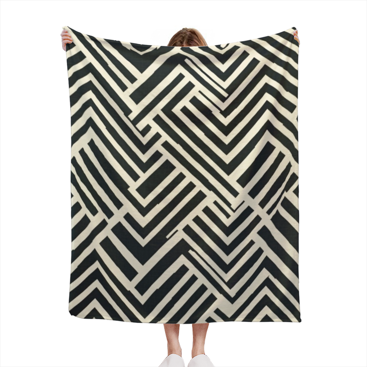 Tangerine Breeze Inspired Cozy Flannel Bed Blanket ¨C Soft Neutral Palette