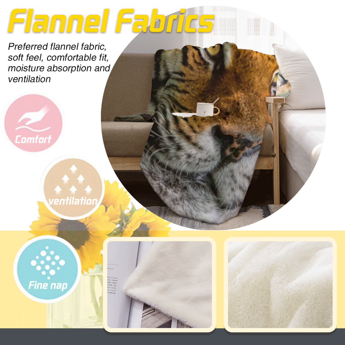 Modern Earthy Multicolor Orchid Glow Plush Flannel Throw