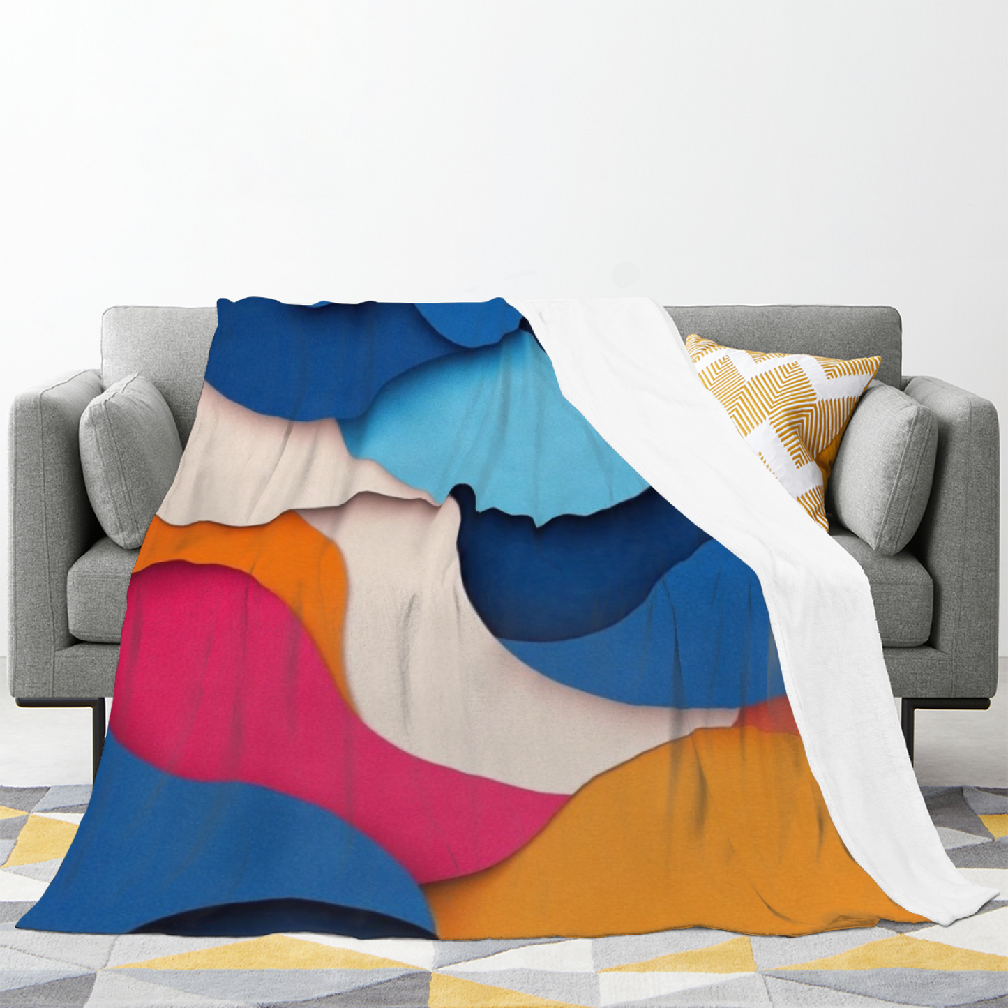 Colorful Modern Art Throw Blanket ¨C Contemporary Decorative Graphic Blanket