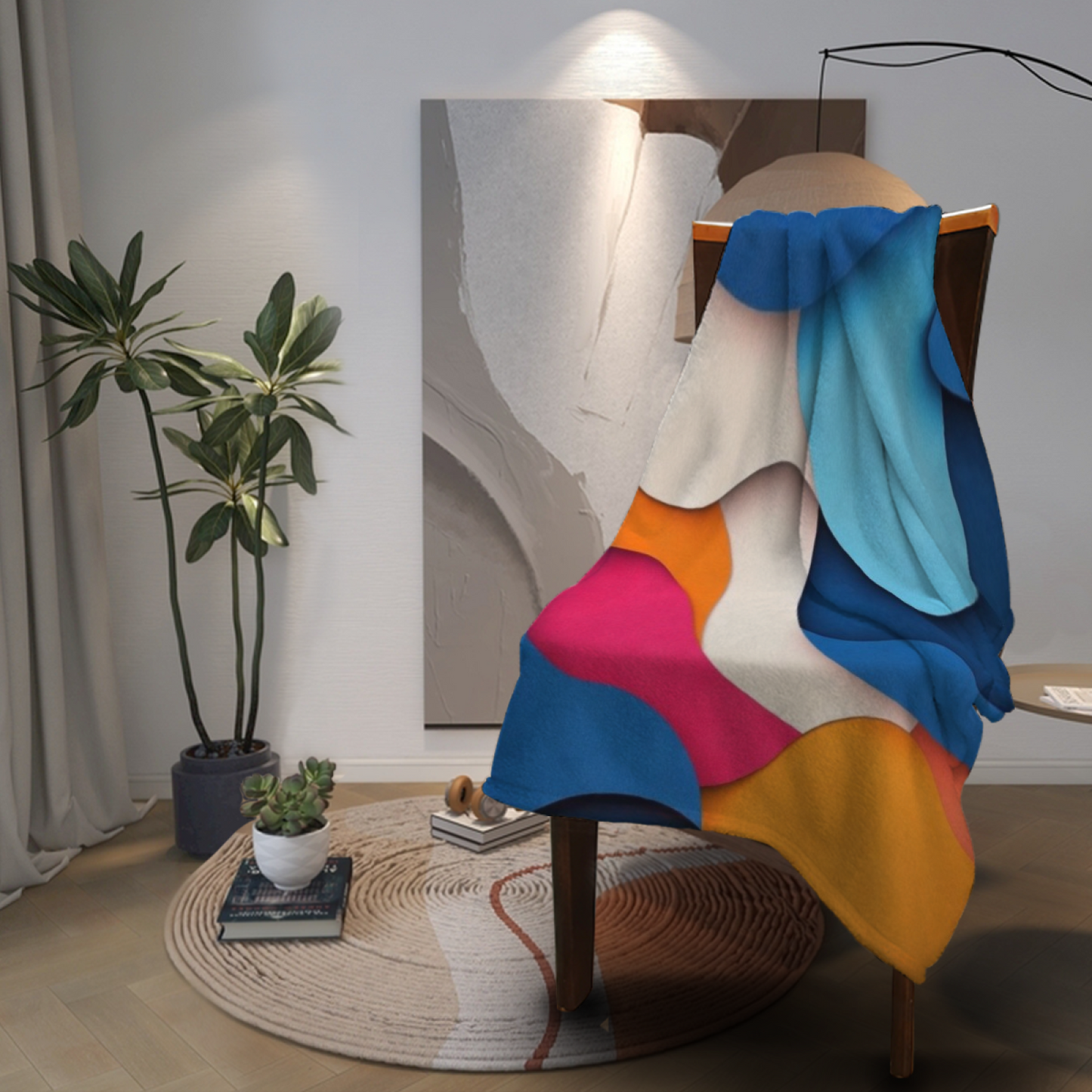 Colorful Modern Art Throw Blanket ¨C Contemporary Decorative Graphic Blanket