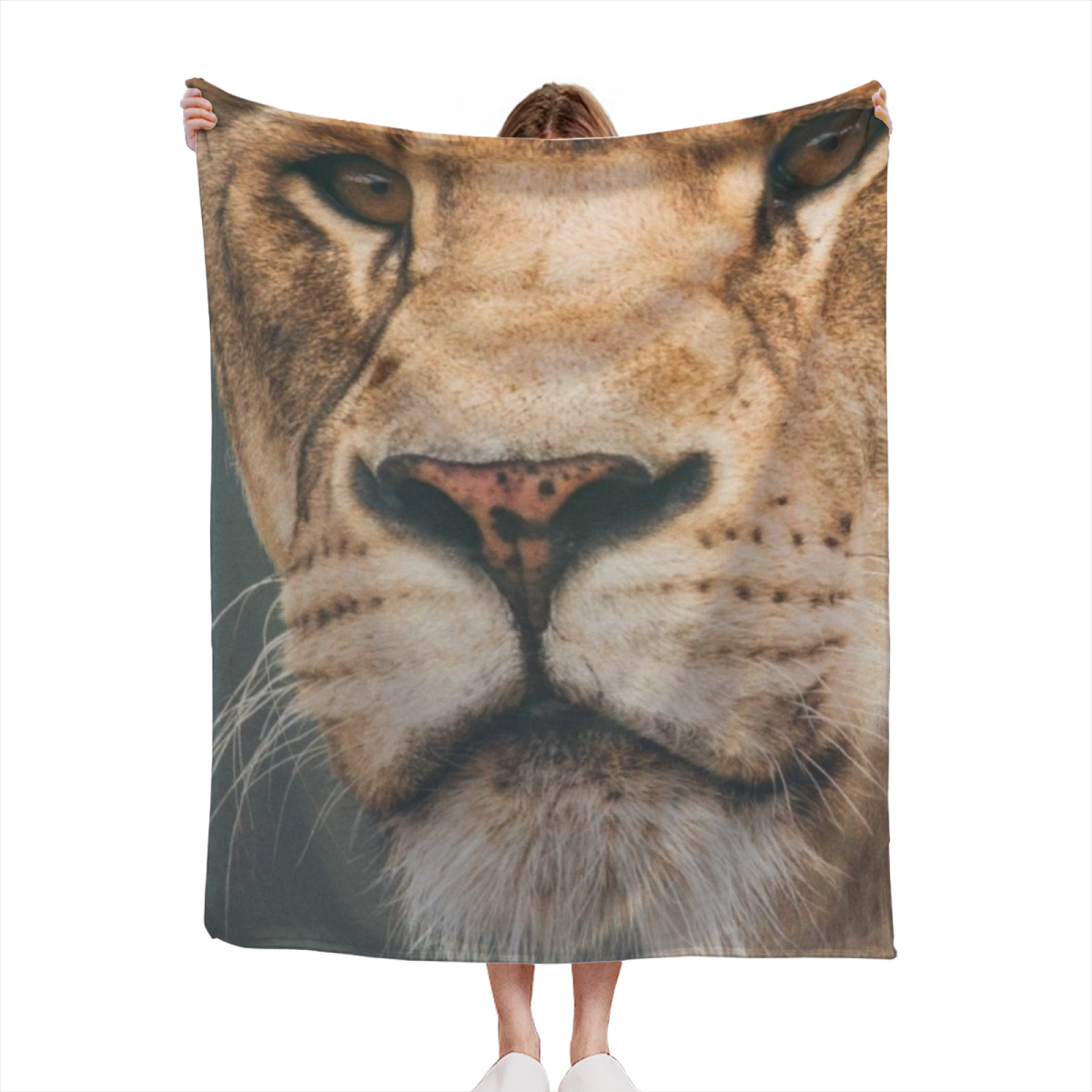 Soft Neutral Amber Garden Plush Flannel Throw