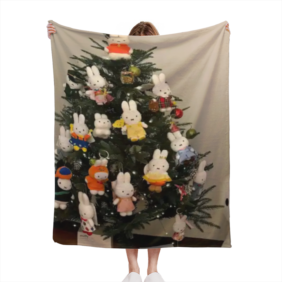 Flannel Throw Blanket with Festival Galaxy Cozy Cottage Artwork