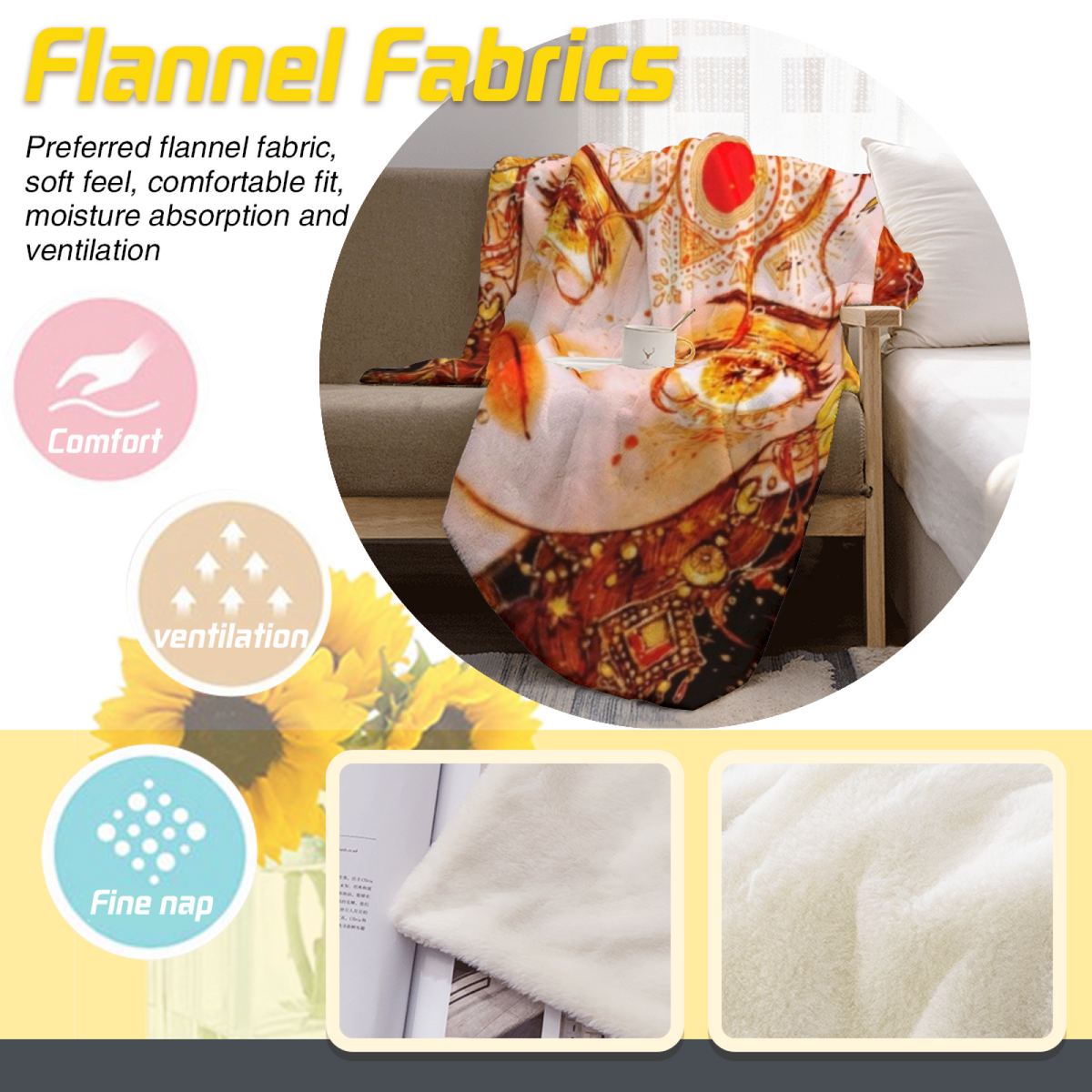 Blush Pink Serene Fable Lightweight Flannel Throw ¨C Contemporary Pattern