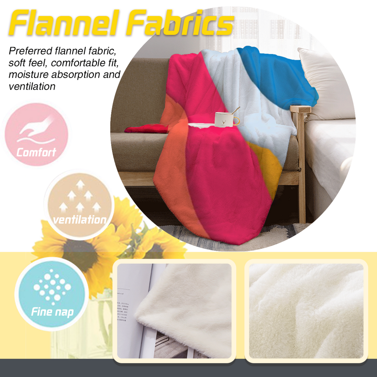 Burnished Sprout Soft Flannel Blanket in Dusty Lilac